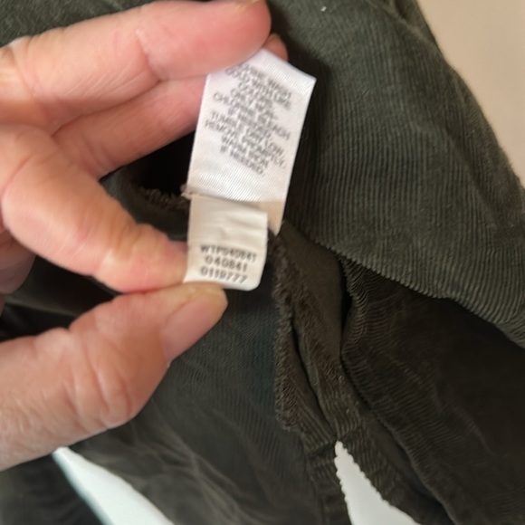 J. Jill Womens Green Corduroy Button Front Long Sleeve Shirt Jacket Size Large - Picture 7 of 8